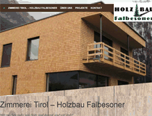 Tablet Screenshot of falbesoner-holzbau.at
